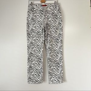 Black and White Animal Print Pants